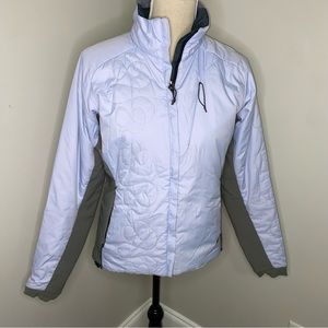 Mountain Hardwear reversible primaloft quilted jacket size Small gray & blue